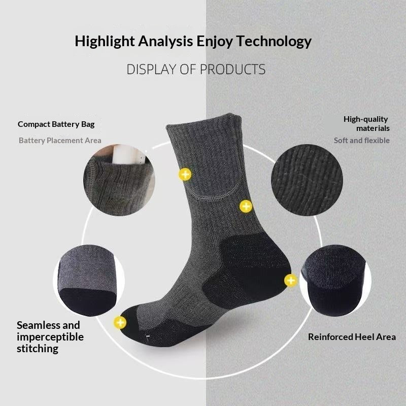 Men's Rechargeable Heated Thermal Socks