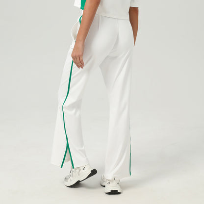 Loose-fit Athletic Wide-leg Pants With Pockets And A Straight Leg