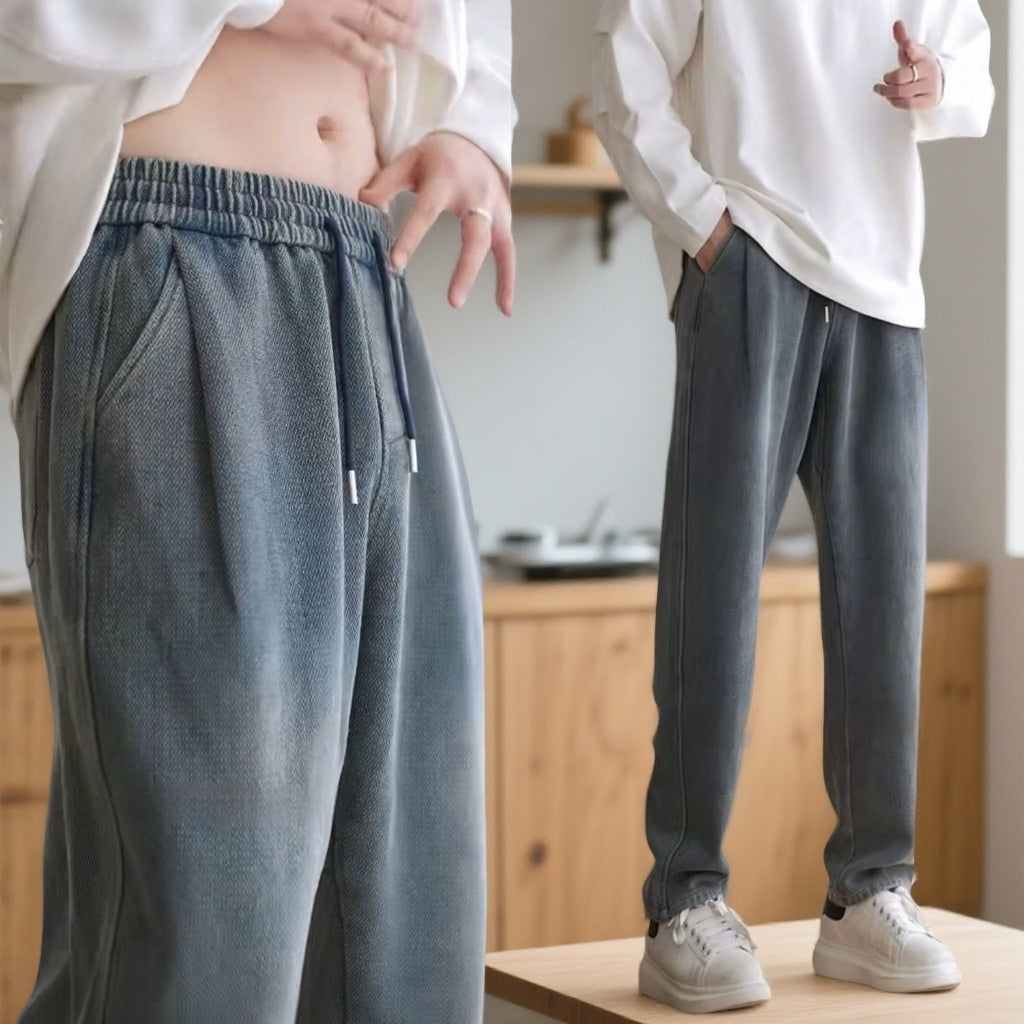 Mens Loose Versatile Retro-Style Spring Jeans